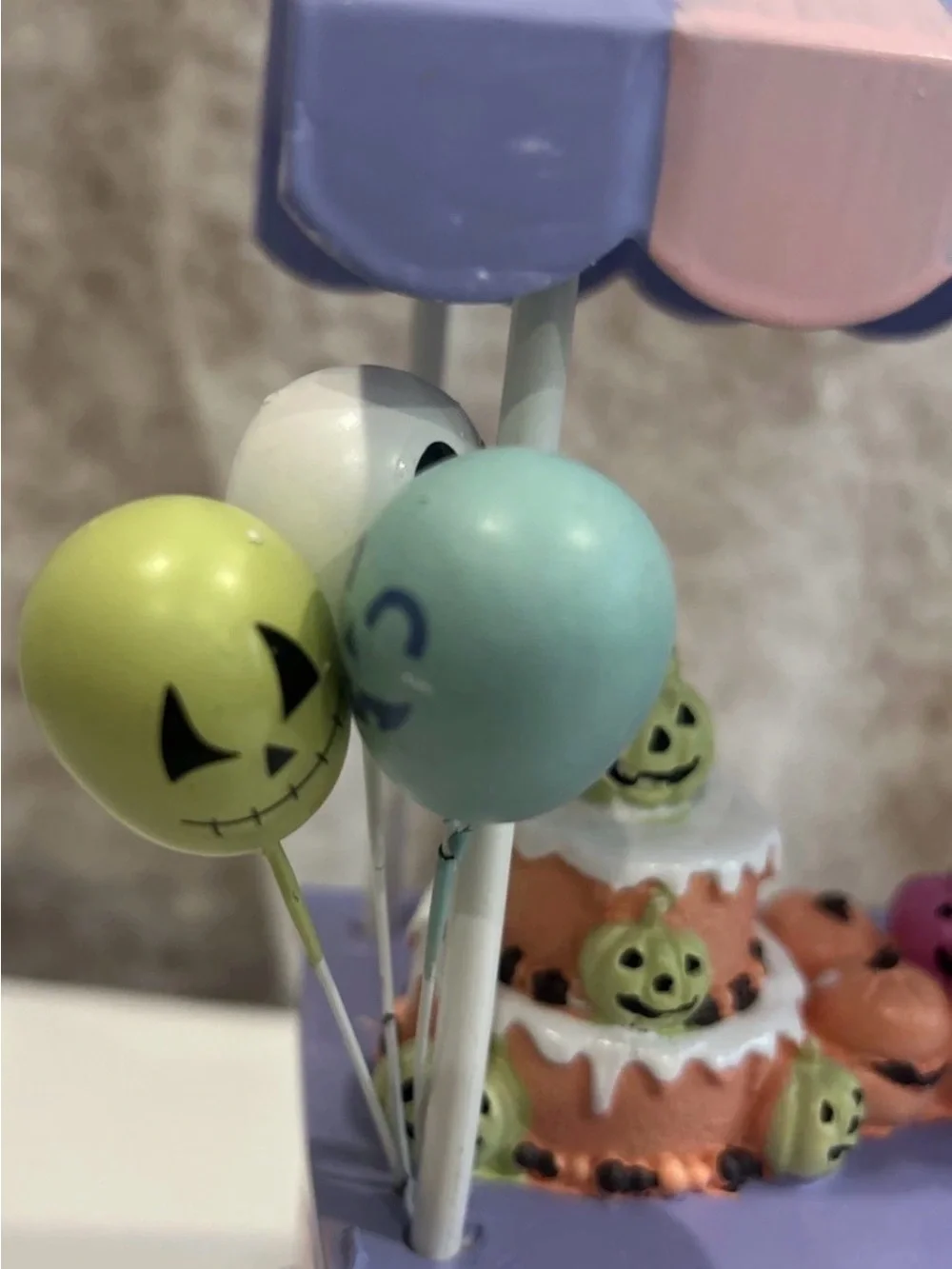Goblins & Ghouls Pastel Pink Halloween Sweet Treat Pumpkin Cake Ice Cream Cart